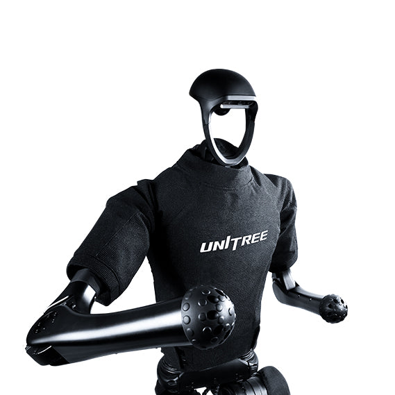 Robot humanoide Unitree H1 sobre fondo blanco en la imagen oficial de la tienda del fabricante