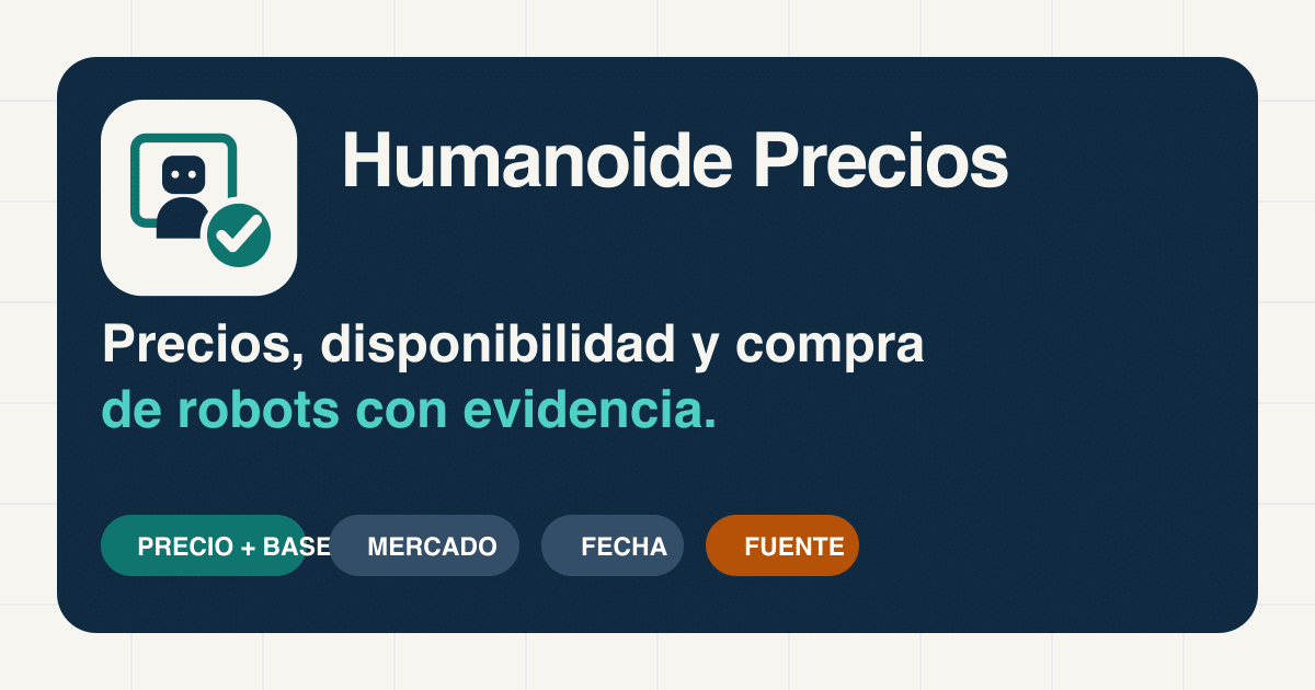 Precios y disponibilidad de robots humanoides